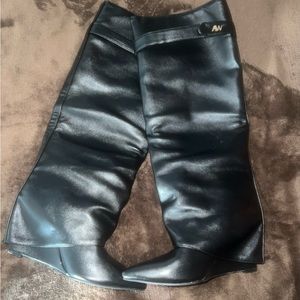 Black knee high boots